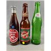 Image 2 : 3 Vintage Soda Pop/Beer Bottles (1 w/Contents) & 2 House Of Lethbridge Cocktail Glasses