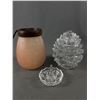 Image 1 : Lot Of Home Décor - Clear Acrylic Jar w/ Lid, Ring Holder & Himalayan Salt Lamp