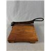 Image 1 : Antique Mini Wood & Metal Paper Cutter. Approx. 11" x 7"