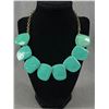 Image 2 : Turquoise Colour Enamel Necklace w/ Matching Earrings Set