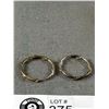 Image 2 : Very Nice Pair Of Marked Sterling 1.25" Hoop & Twisted Rope Earrings