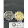 Image 2 : 2 Coin Tokens In Acrylic Holder - "Yes/No" & "Head/Tail"