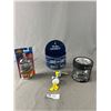 Image 1 : Chevrolet Hanging Catch All Tin Approx. 7.75" H, Hot Wheels "Nitrox Scorchers" In Pkg & Donald Duck 