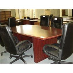 Mahogany Traditional 8-ft Boardroom Table