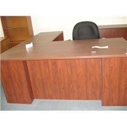 Dk Cherry L-Shaped Executive Desk