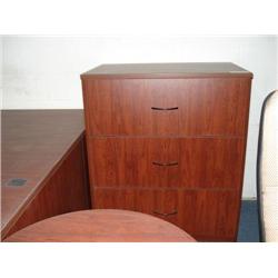 Dk Cherry 3 Drawer Filing Cabinet