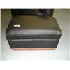 Image 1 : Black Ottoman W/brown Trim