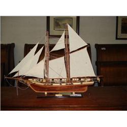 Wood Craved Ship  harvey 1847 