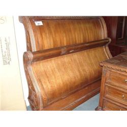 Wooden Headboard And Footboard C/w Rails