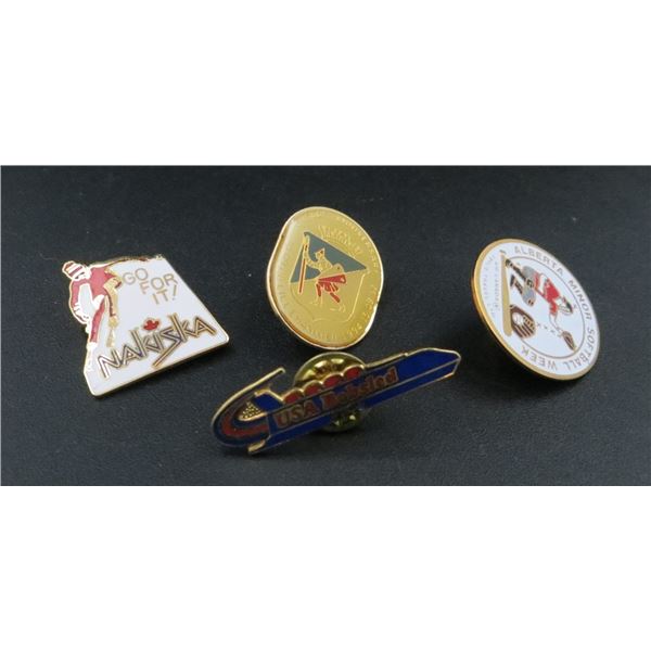 4 Various Enamel Collector Pins
