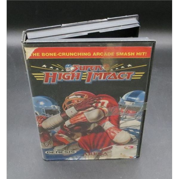 Sega Genesis Super High Impact Game Cartridge With Case & Booklet