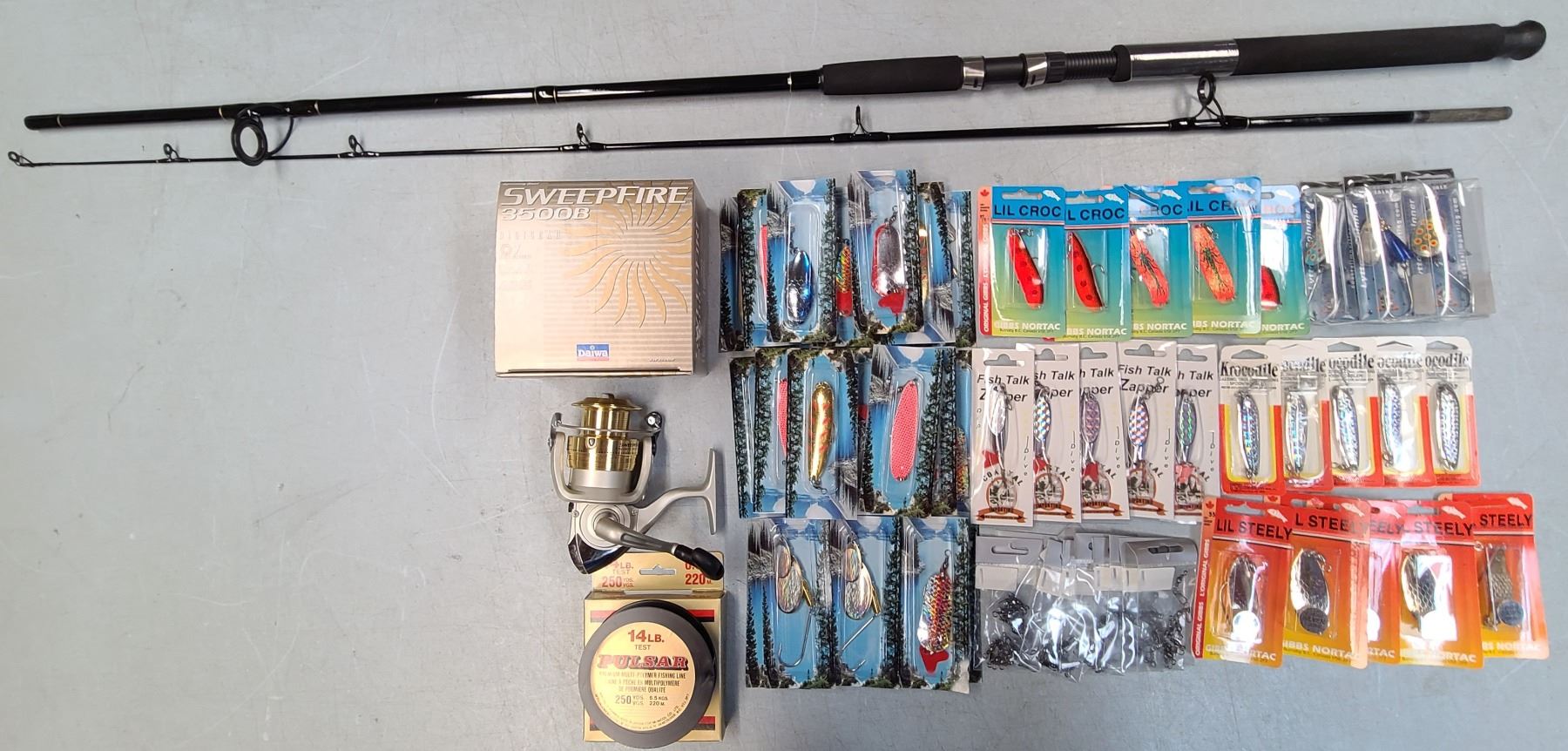 Fishing Rod Complete Set Omni Graphite Fishing Rod Kit - Complete 60 pc Set - c/w 50 Lures Plus ...