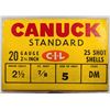 Image 2 : 20 ga Canuck CIL Standard Collector Ammo 2 3/4 inch No 5 Shot - 25 rds