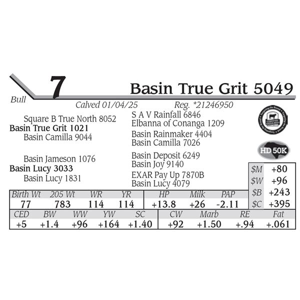 Basin True Grit 5049