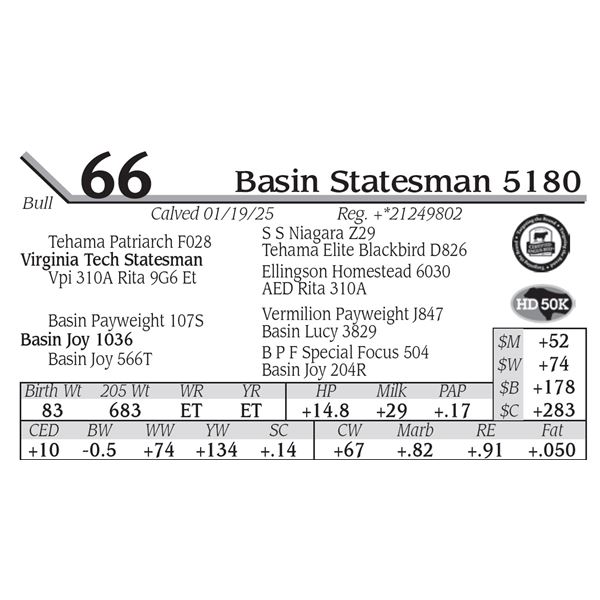 Basin Statesman 5180