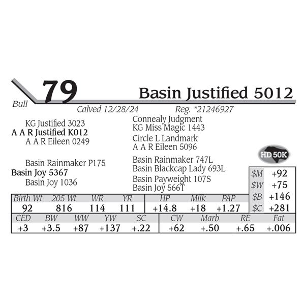 Basin Justified 5012