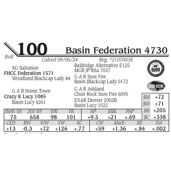 Basin Federation 4730