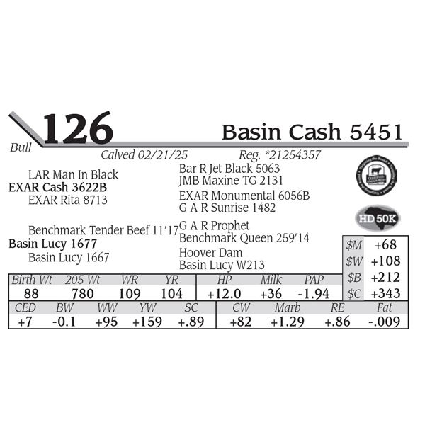 Basin Cash 5451