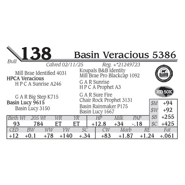 Basin Veracious 5386