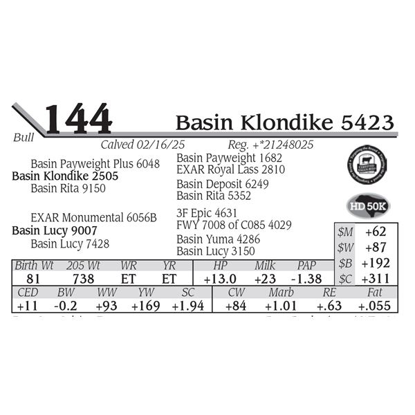 Basin Klondike 5423