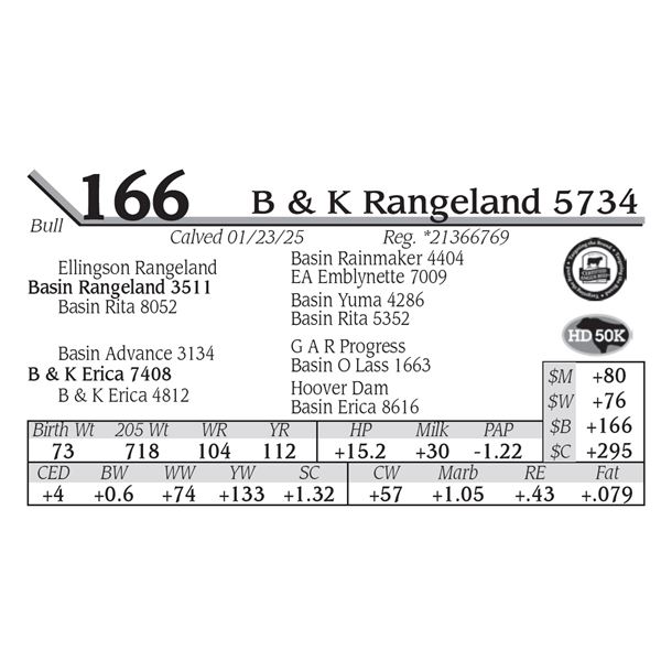B & K Rangeland 5734
