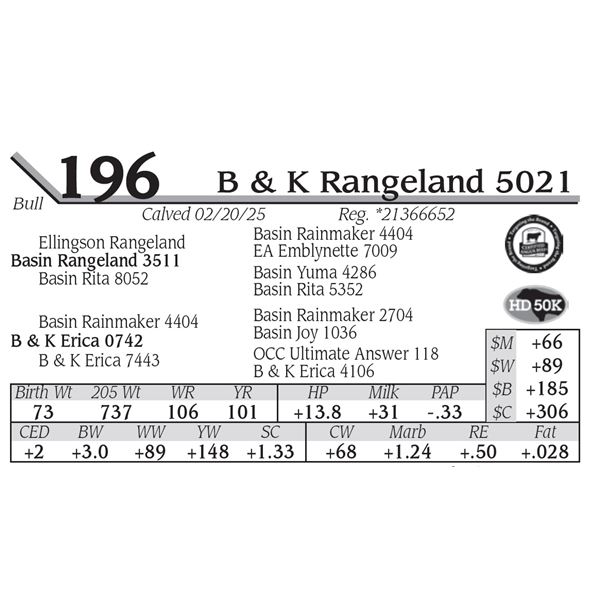 B & K Rangeland 5021