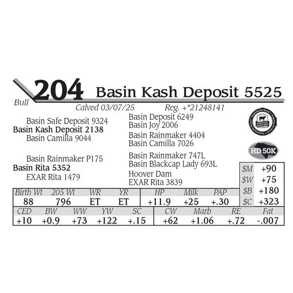 Basin Kash Deposit 5525