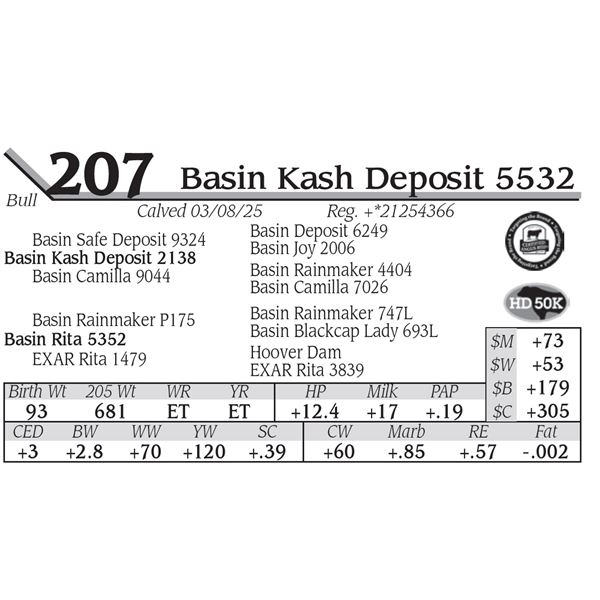Basin Kash Deposit 5532