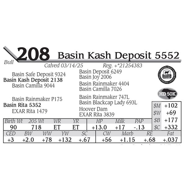 Basin Kash Deposit 5552