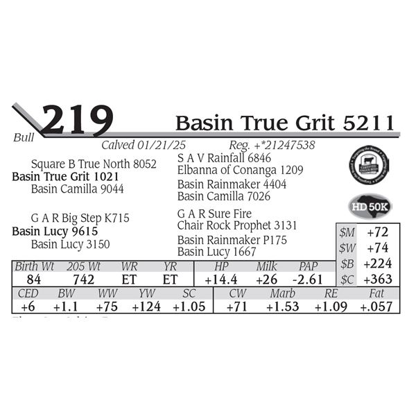 Basin True Grit 5211