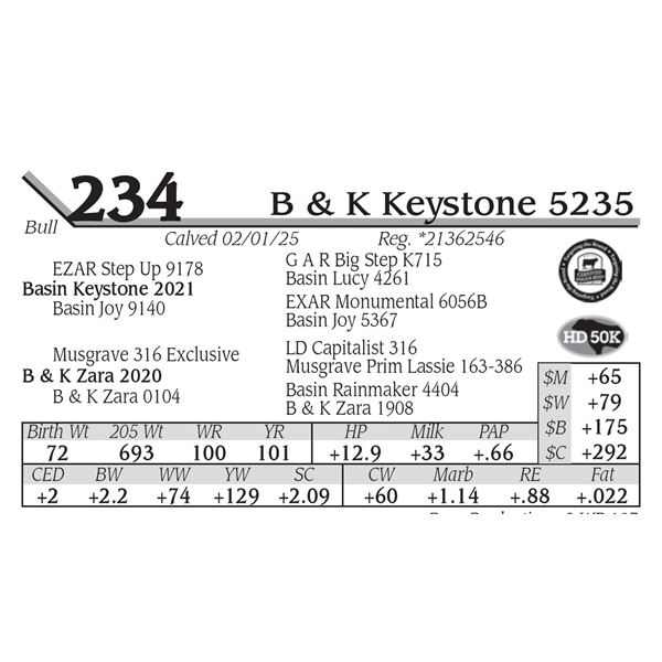 B & K Keystone 5235
