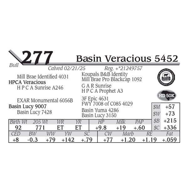 Basin Veracious 5452