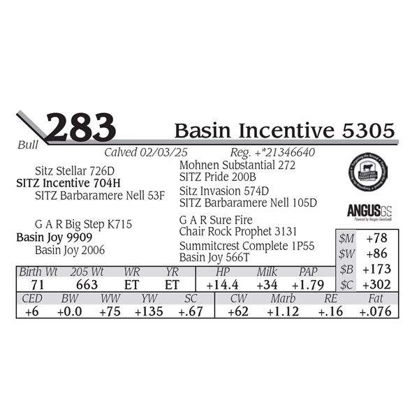 Basin Incentive 5305