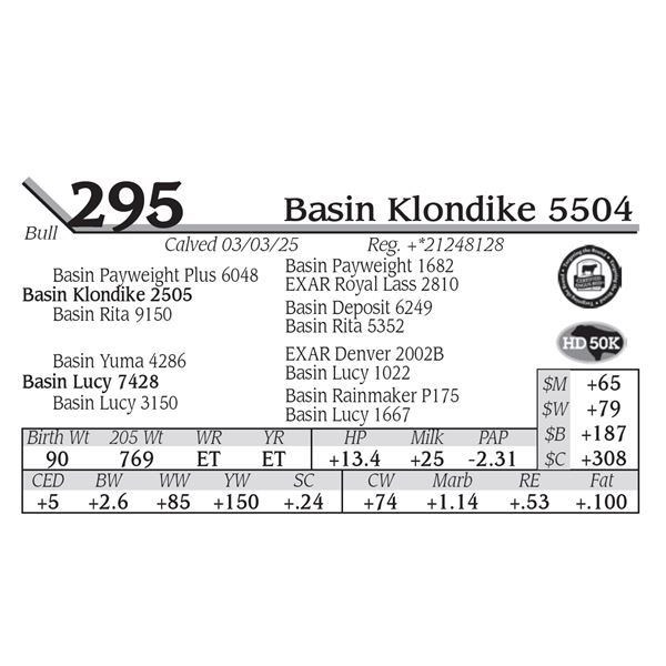 Basin Klondike 5504
