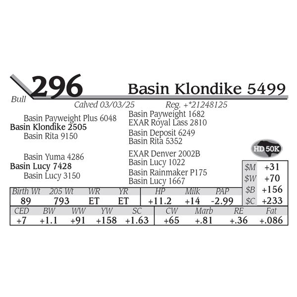 Basin Klondike 5499