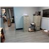 Image 3 : Office Contents w/Computer Peripherals, Fan, File Cabinet, Chairs, Desk Supplies