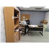 Image 1 : Office Contents w/Desk, Bookcase, Printer, Adding Machine, File Cabinets