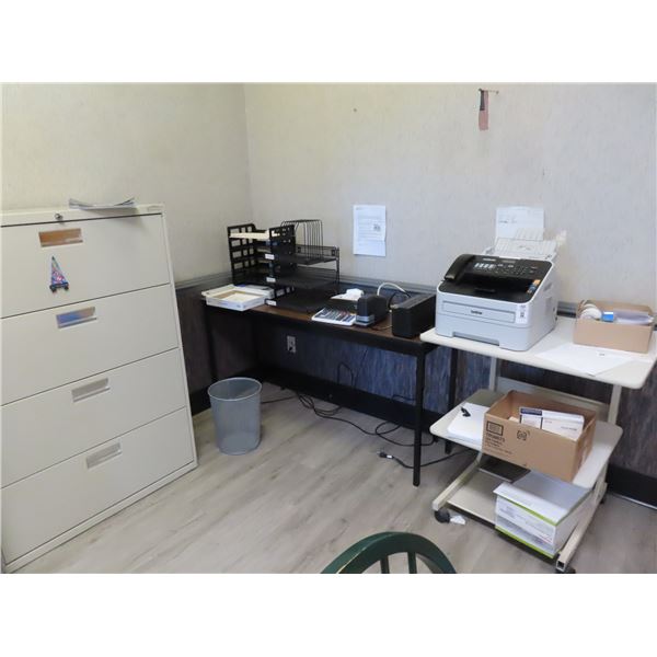 Lazer Fax, Adding Machine, Stapler, Lateral File, Dinette, Sales Samples, Merchandiser,