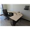 Image 1 : Desks 3, Chairs, Computer Peripherals, Cabinet w/Supplies
