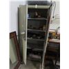 Image 1 : Tan Metal Storage Cabinet w/Some Supplies