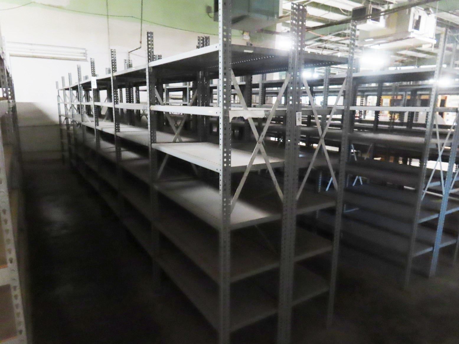 14- Grey Commercial Storage Racks - 14 X