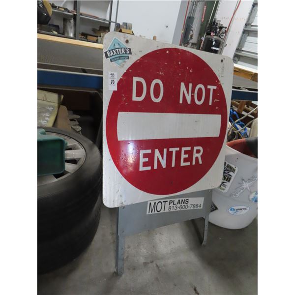 Do Not Enter Sidewalk Sign
