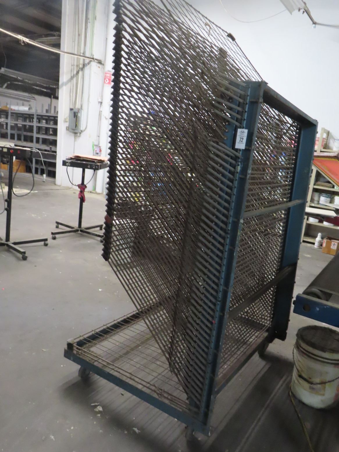 Custom Print Spring Loaded Screen Spring Loaded Screen Drying Cart