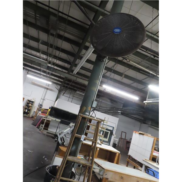 Global Wall Mount Fan w/6' Wooden Stepladder