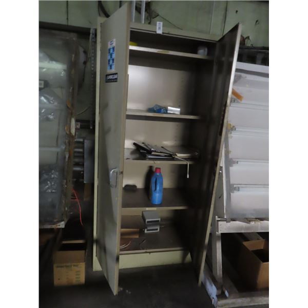 Tan Metal Storage Cabinet