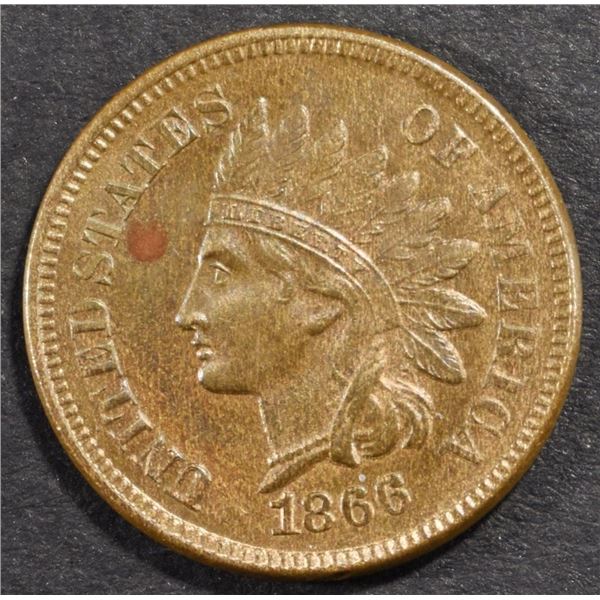 1866 INDIAN CENT CH/GEM BU