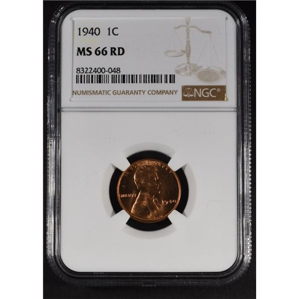 1940 LINCOLN CENT MS66RD NGC