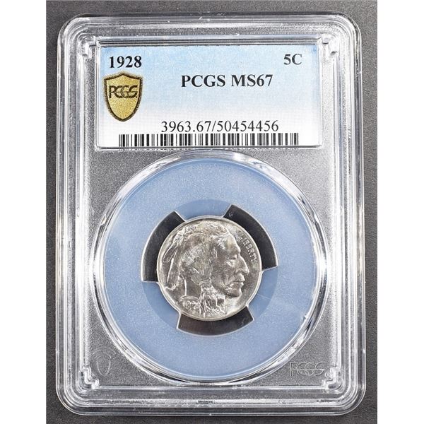 1928 BUFFALO NICKEL PCGS MS-67