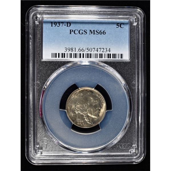 1937-D BUFFALO NICKEL PCGS MS-66