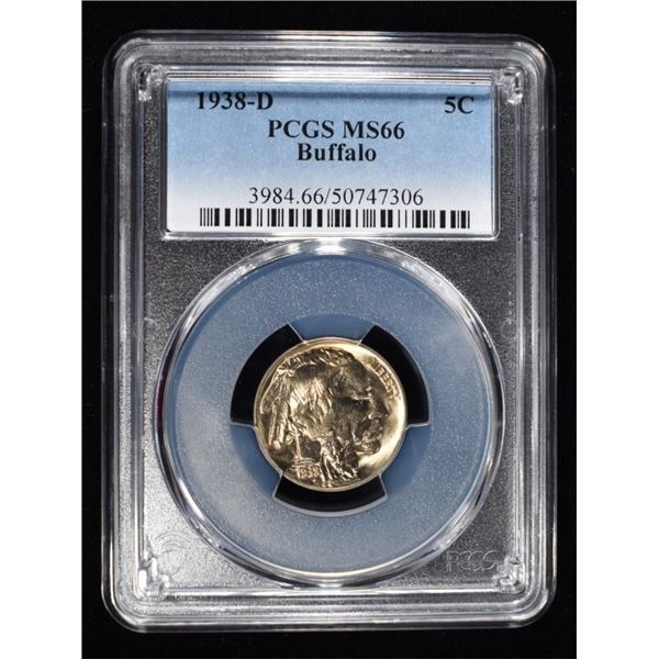 1938-D BUFFALO NICKEL PCGS MS-66